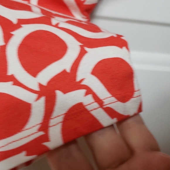 *3 for $25*  Boden Orange & White V-Neck Pull Over Maxi Dress - Size 10 - Picture 4 of 9